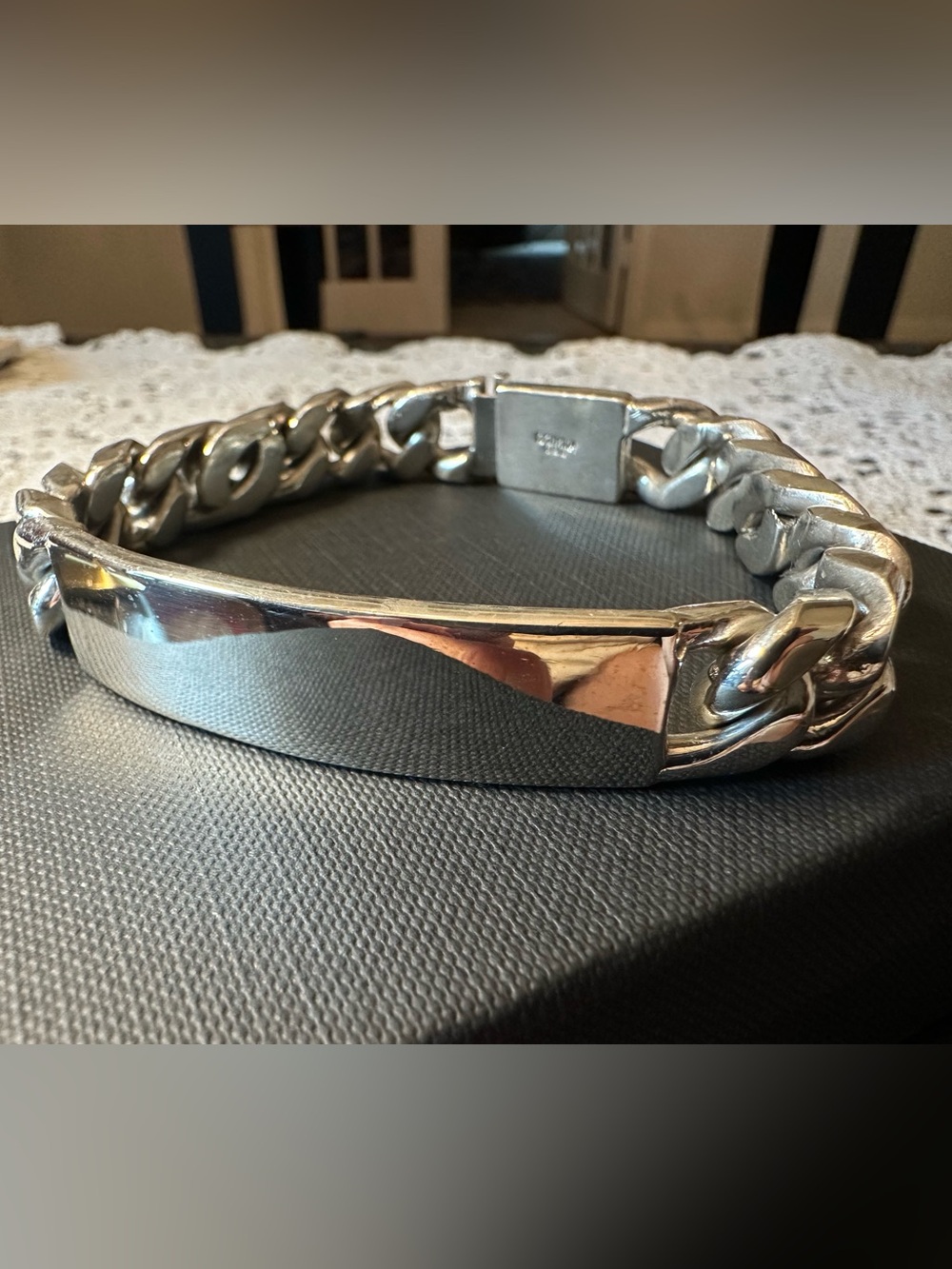 MENS SOLID 925 STERLING SILVER CUBAN CURB LINK 13mm WIDE 9" HEAVY BRACELET 100G